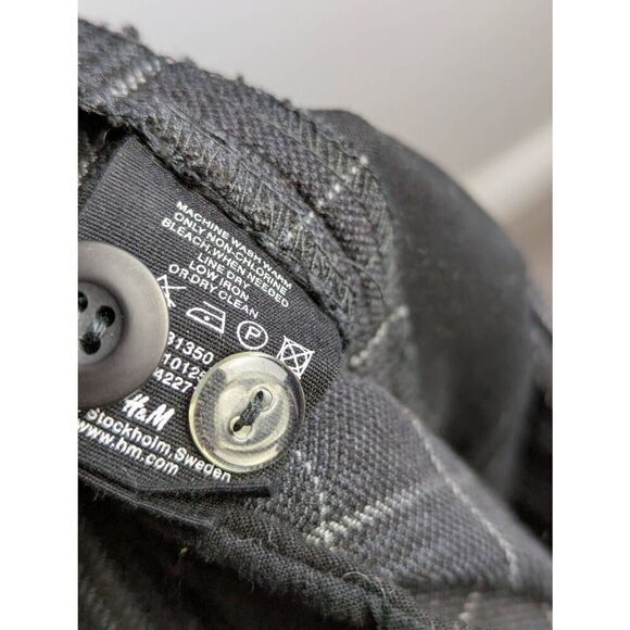 H&M checkered flared tailored trousers size 8 - Picture 6 of 7